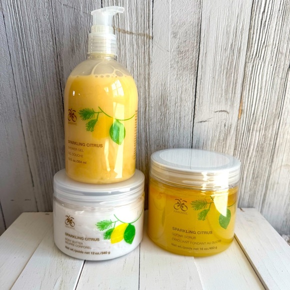 Arbonne Other - Discontinued Arbonne Sparkling Citrus Sugar Scrub,shower gel, & body butter NEW